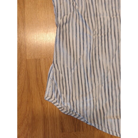 Cloth & Stone Blouse Top Womens Small Striped Rayon Sleeveless Button Up - Picture 5 of 9